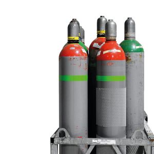 Die farbliche Kennzeichnung verrät den Inhalt der Gasflasche.(Bild:  Asecos)