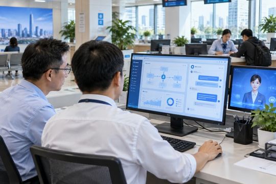 Bürokratieabbau durch KI: In Shenzhen kommen 50 gebündelte Verwaltungsverfahren mit durchschnittlich sieben Prozessschritten, drei Behördengängen und elf Unterlagen weniger aus und sind 13 Tage schneller. Mehr als 29 Millionen Vorgänge wurden bereits von den neuen Verfahren bearbeitet. (Bild:  KI-generiert)