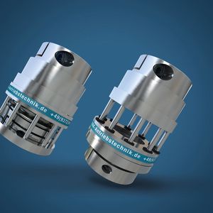 Anders als herkömmliche Kupplungen dieses Typs ist die längenverstellbare Metallbalgkupplung von KBK mit Servoantrieben kompatibel.