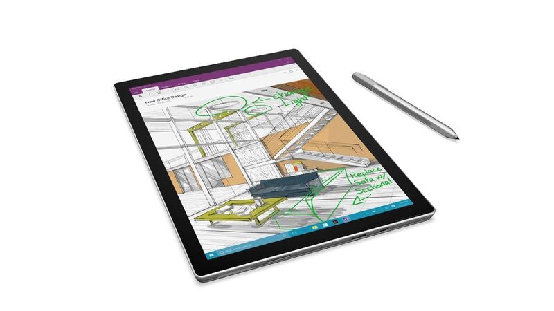 Auch beim Surface Pro 4 hält Microsoft am 3:2-Seitenverhältnis für den Touchscreen fest. Er ist besser für die Hochkant-Nutzung geeignet, wie das verbreitete 16:9-Format. (Bild: Microsoft)
