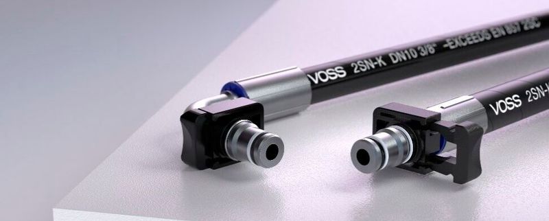 Mit Voss Plug steht ein Stecksystem für Hydraulik-Schlauchleitungen bereit.(Bild:  Voss)