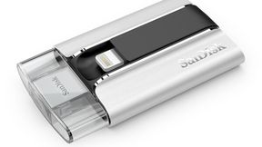Sandisk hat mit iXpand einen kompakten Flashspeicher für iPhone, iPad, PC und Mac vorgestelt. (Sandisk)