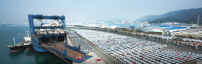 Knapp dahinter liegt mit 5,5 km² der Hyundai-Standort in Ulsan, Südkorea - Platz 3. (Hyundai)