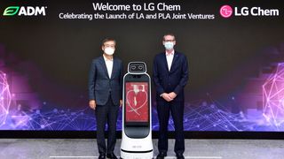 LG Chem ‘Celebrating the Launch of LA (lactic acid) and PLA (poly lactic acid) Ventures’ with ADM. (Source: LG Chem)