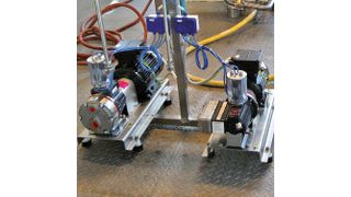 Hydra-Cell G10 and G03 pumps as used in a typical Separlab system. (Picture: Wanner)