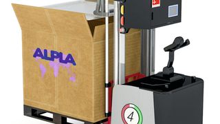 Bei Alpla sorgt zukünftig eine FTS-Flotte für flexible, barrierefreie Transporte. (SSI Schäfer)