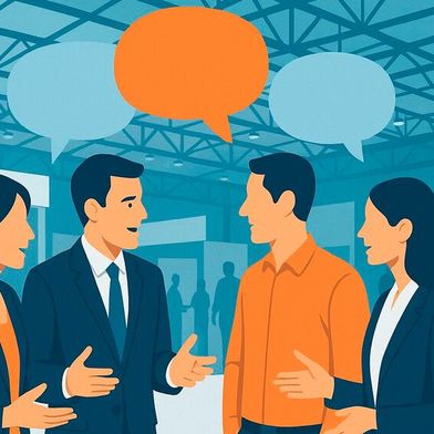 Nutzen Sie die productronica zur Kommunikation - auch mit Ihrem EMS-Dienstleister! (Bild: Dall-E / KI-generiert)