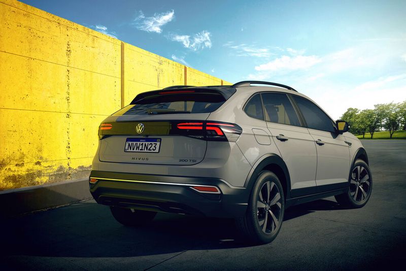 In Südamerika sorgt zunächst ausschließlich ein 94 kW/128 PS starker Einliter-Benziner für den Antrieb, in Europa könnten die Motoren des T-Cross mit bis zu 110 kW/150 PS zum Einsatz kommen. (Bild: VW)