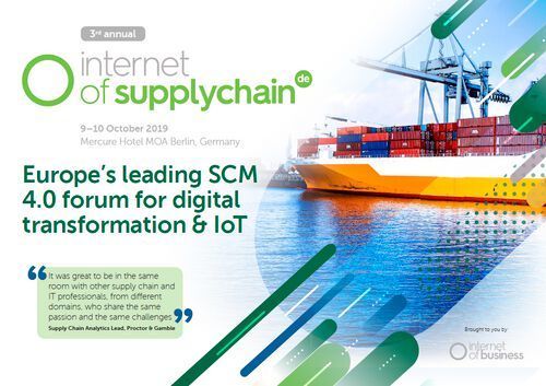 Internet of Supply Chain 
 
Zum dritten Mal hält die Veranstaltung Internet of Supply Chain Einzug in Berlin. Branchenexperten kommen hier zusammen, um sich über die Möglichkeiten des IoT, Automation und datenbezogener Innovationen auszutauschen und so Lösungsansätze und Herausforderungen für die digitale Transformation der Supply Chain zu diskutieren. Über 40 Speaker füllen zwei Tage Programm mit interessanten Vorträgen und bieten Ansätze für tiefergehende Diskussionen und Gespräche über die Zukunft der Supply Chain.
 
Wann: 08. – 09. Oktober 2019, Berlin.
 
Mehr unter: 