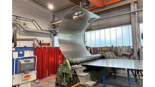 Das Modell 4HEL-3128 von Faccin ist eine linear geführte Vierwalzen Rundbiegemaschine.  (Bild: Faccin)