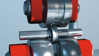 Gleichzeitiges Aufweiten und Profilieren beim Kaltringwalzen spart Material. Bild: Profiroll (Archiv: Vogel Business Media)