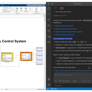 KI-Agenten wandeln Anforderungen in validierte Simulink-Entwürfe um, wodurch die Entwicklung beschleunigt und Nacharbeiten reduziert werden.  (Bild: The MathWorks, Inc.)