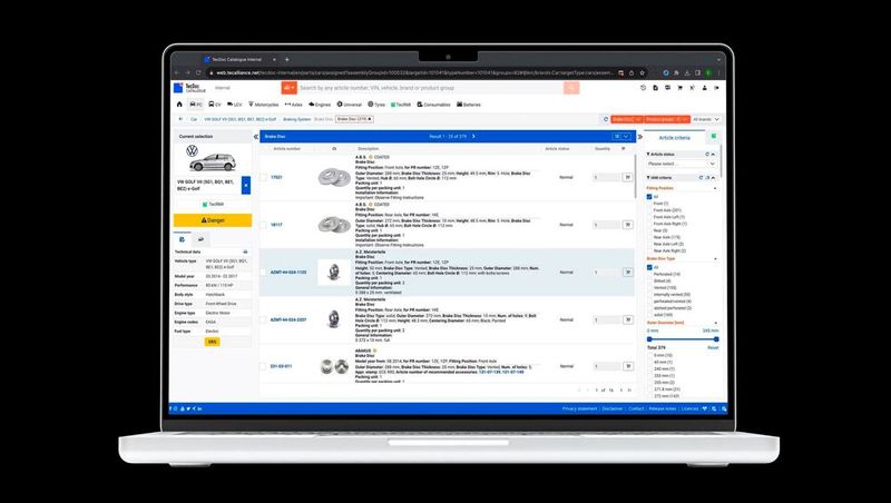 Tec-Doc ist ein Echtzeit-Datenmanagement und liefert Daten zur genauen Produktidentifikation.(Bild:  Tec-Alliance)