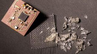 A team led by researchers at the University of Washington developed a new PCB that performs on par with traditional materials and can be recycled repeatedly with negligible material loss.  (Source: Mark Stone/ University of Washington)