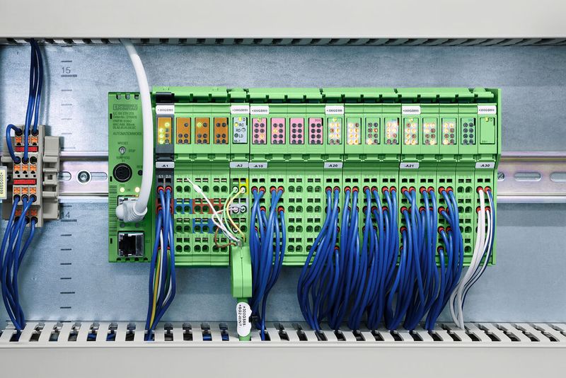 Das Herz der Anlage: die Steuerung ILC 191 ETH verteilt alle Zustandsinformationen per Ethernet – dauerhaft qualitativ hochwertiges Wasser ist der Anspruch (Bild: Phoenix Contact)