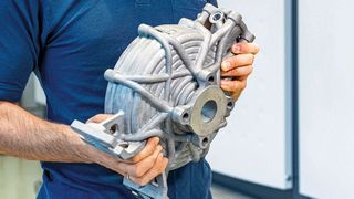 Pumpengehäuse mit integrierten Heizkanälen aus Additiver Fertigung von KSB (Bild: KSB SE & Co. KGaA)