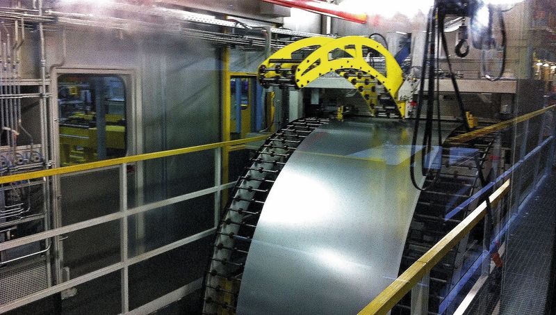 Die neue Bandanlage von Dreher ist für Coilmaterial bis 30 t und 2000 mm Breite ausgelegt. (Bild: Dreher)