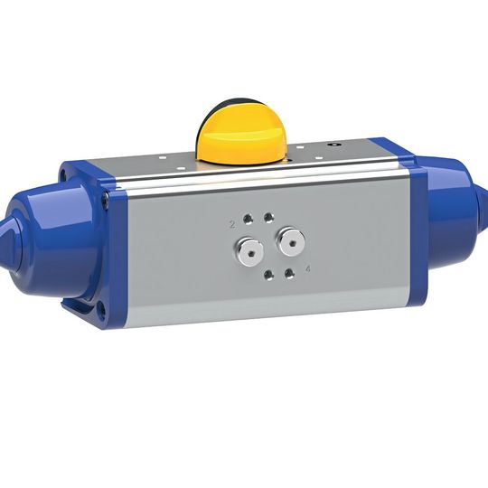 Die doppelt- und einfachwirkenden pneumatischen Antriebe der Baureihen Actair Evo und Dynactair Evo der KSB-Gruppe(Bild:  KSB SE & Co. KGaA)