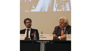 Bei Beckhoff sind Motion-Control-Anwendungen zu sehen, die über neuronale Netze und Twincat 3 realisiert werden. (© Simone Käfer)