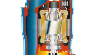 Schmutzwasserpumpe: Mehrere Stufen mit vergossenen Leitern schaffen ein Höchstmaß an elektrischer Sicherheit  (Bild: Tsurumi)