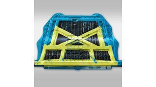 Mit Celstran CFR-TP Composites verstärkter Autounterboden. (Bild: Ticona)