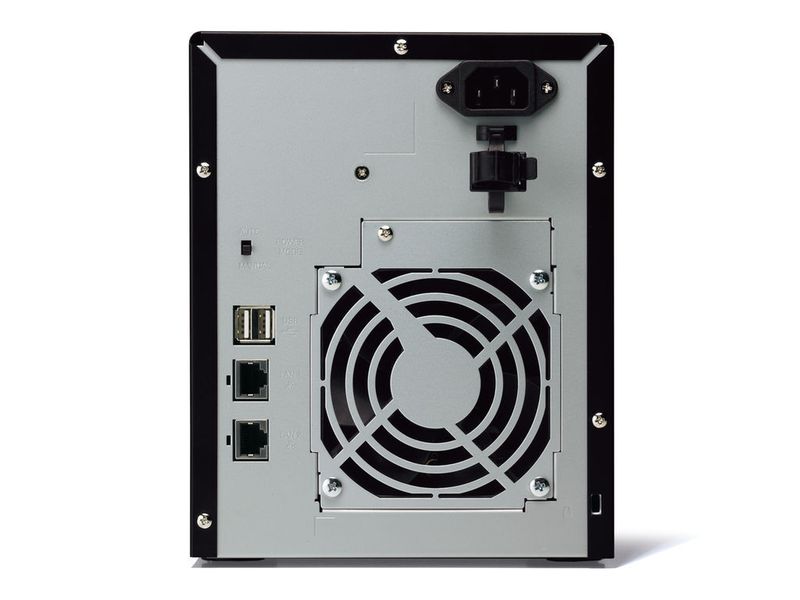 Auf der Rückseite befinden sich zwei USB-Schnittstellen für externe Massenspeicher, sowie zwei Gigabit-Ethernet-Anschlüsse mit Port Trunking. (Archiv: Vogel Business Media)