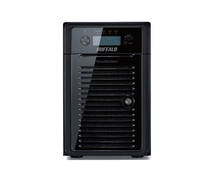 Buffalo setzt beim WSH5610DNS6 ein Hardware-RAID für die sechs Festplatten mit bis zu 48 TB Gesamtkapazität ein. Das Betriebssystem WSS 2016 sitzt auf einer zusätzlichen SSD.  (Buffalo)