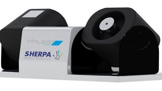 Um den Schutz und die Sicherheit ihrer Mitarbeiter zu gewährleisten, können Unternehmen auf dieses Gerät zur Oberflächendesinfektion zurückgreifen, das auf einem mobilen Roboter montiert wird und einen trockenen Sprühnebel erzeugt (Abbildung ohne Transportroboter). (SMR)