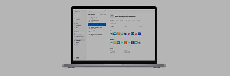 Mit Apple Business Essentials lassen sich berufliche oder private Apple-Geräte, die auch beruflich genutzt werden sollen, mit einer Business-iCloud verbinden und zentral managen und pflegen. Mit Apple Business Essentials lassen sich berufliche oder private Apple-Geräte, die auch beruflich genutzt werden sollen, mit einer Business-iCloud verbinden und zentral managen und pflegen.