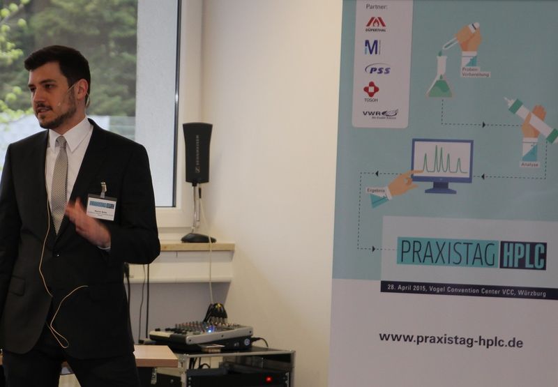 Der Lebensmittelchemiker Marvin Birka hat in seinem Vortrag beschrieben, wie mit der hydrophilen Interaktionsflüssigchromatographie in Kombinaten mit der ICP-MS als Detektionsmethode MRT-Kontrastmittel in biologischen und Gewässer-Proben nachgewiesen werden können. (Bild: LABORPRAXIS)