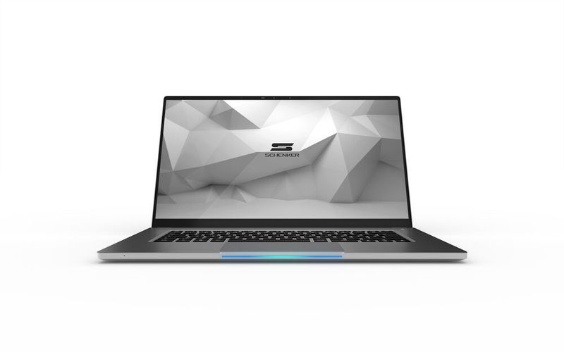 Das Chassis des Schenker Vision 15 mit Tiger-Lake-CPU besteht aus silber eloxiertem Aluminium. Das 15,6-Zoll-Notebook bringt so nur 1,68 kg auf die Waage.  (Schenker Technologies)