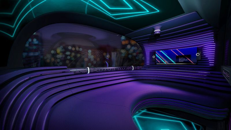 Im Inneren können die Passagiere Videospiele spielen, Musik hören, Lieder singen oder Filme ansehen. (Bild: Autoren-Union Mobilität/Citroën)