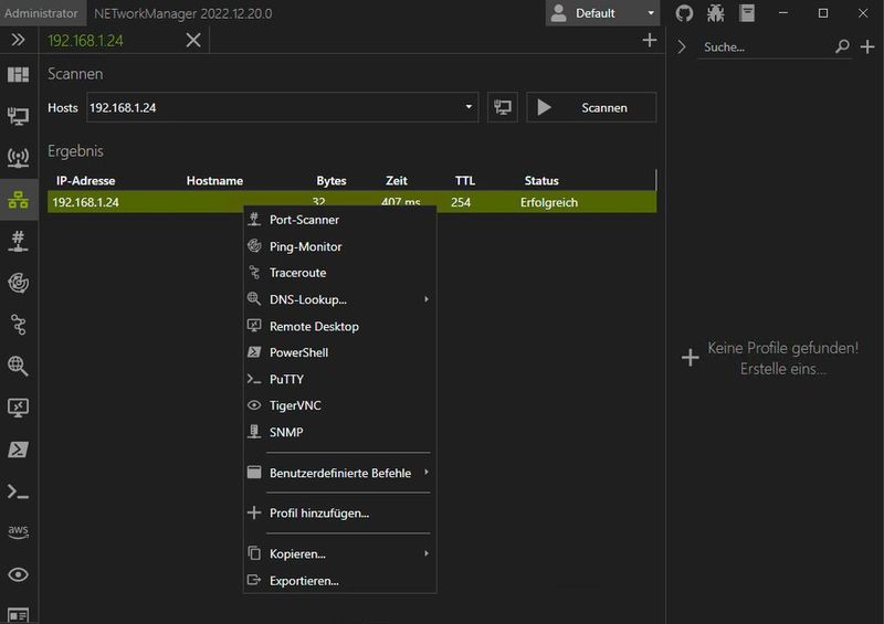 Bestandteil von NETworkManager ist auch ein IP-Scanner. (Bild: Joos - BornToBeRoot)