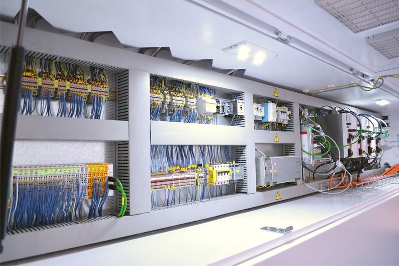 Der Aufbau des Schaltschrankes: Einfach gehalten sind nur wenige Bauteile nötig und diese sind in die Verkleidung integriert. (Bild: Eagle)