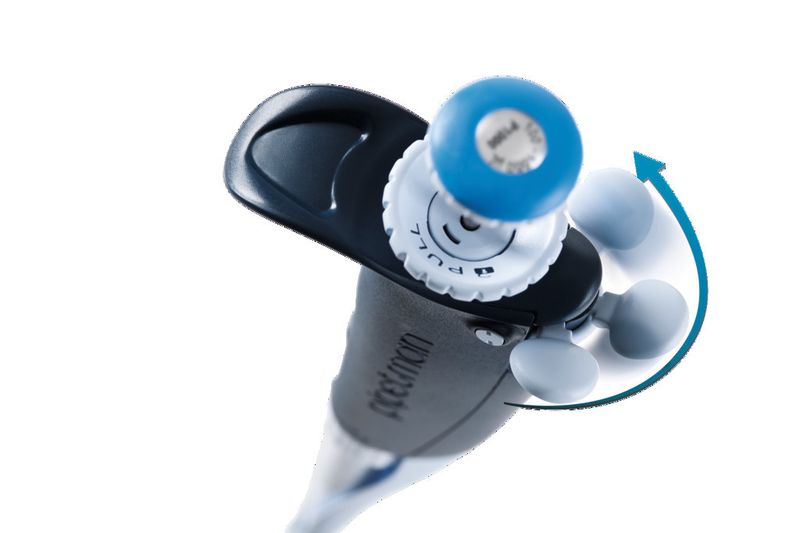 Abb. 2: Die Pipetman L Pipette besitzt ein verstellbares Spitzenabwurf-System für Links-und Rechtshänder. (Bild: Gilson International BV Deutschland)