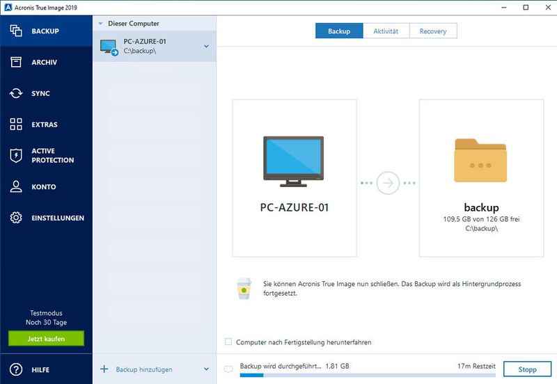 Mit Backup-Tools wie Acronis True Image oder Backup können Dateien in der Sicherung auf Authentizität überprüft werden. (Bild: Th. Joos)