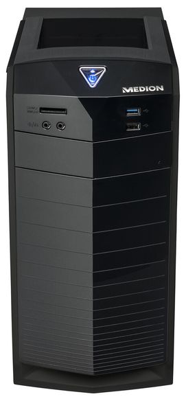 Der Medion Akoya E2225 D für 399 Euro ist mit einem Intel Pentium G3250 und einer Geforce GTX 750 ausgestattet. (Bild: Medion)