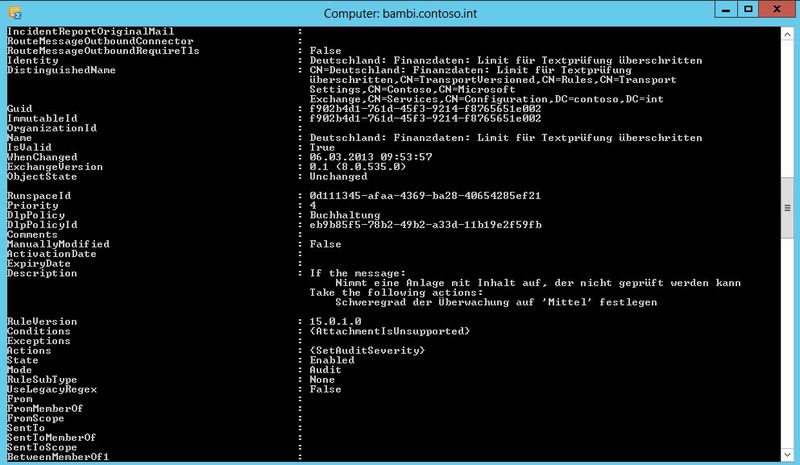 Exchange Server 2013 kennt mehr Filter und Aktionen beim Erstellen von neuen Transportregeln. Die CMDlets „New-TransportRule“ und „Set-TransportRule“ bieten die Möglichkeit, alle Aktionen mit einem einzigen Befehl festzulegen. Mit Exchange Server 2013 lassen sich außerdem Regeln auf Basis eines ADRMS-Schutzes (Active Directory Rights Management Services) erstellen. (Archiv)