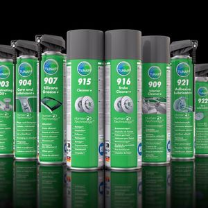 Die Human+Technology-Produkte decken industrielle Einsatzbereiche ab und bieten neue Rezepturen sowie ein erweitertes Sortiment. Die 14 Produkte verzichten auf das Lösungsmittel n-Hexan. Sie sind PFAS-frei und enthalten keine allergieauslösenden Farb- und Duftstoffe.(Bild:  Tunap)