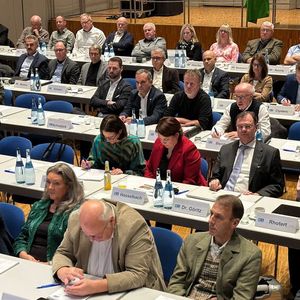 Die Delegierten des Kfz-Gewerbes Baden-Württemberg bei ihren Versammlung in Filderstadt.(Bild:  Kfz-Gewerbe Baden-Württemberg)