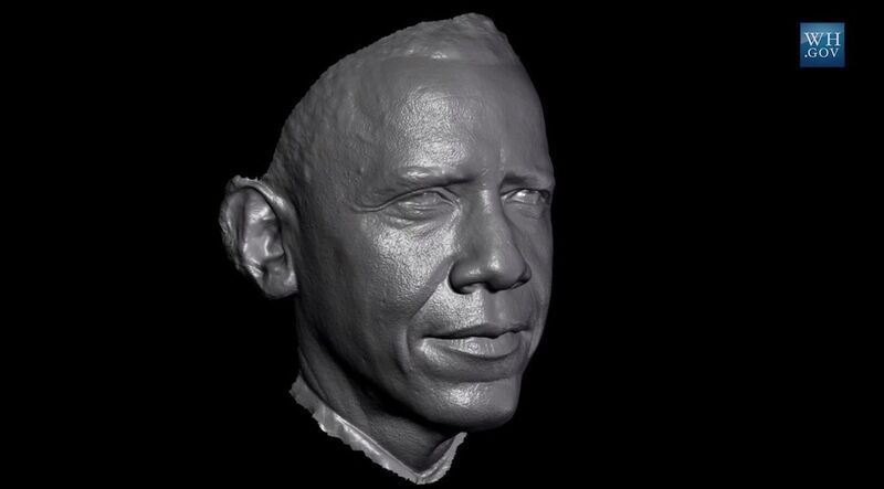 3-D-Modell von Obamas Kopf, bestehend aus 15 Millionen Dreiecken. (Whitehouse.gov)