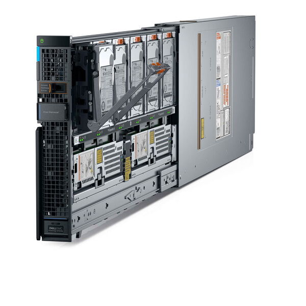 Der Storage-Sled MX5016s bietet Platz für 16 SAS-Laufwerke. Er verfügt über zwei SAS-Expander. (Dell)