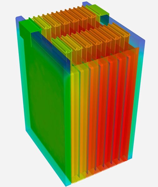 Der neue Workflow von Ansys Fluent ermöglicht präzise Vorhersage von Batteriemodultemperaturen. (Ansys)