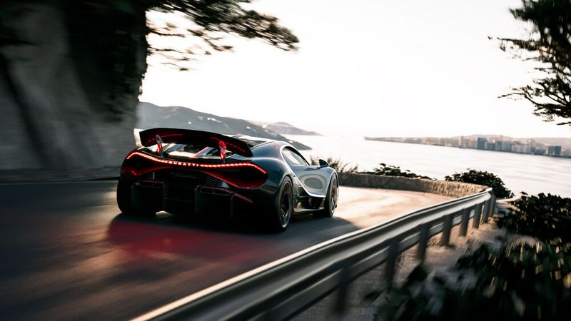 Für Vortrieb sorgt ein Plug-in-Hybridantrieb auf Basis eines neuen 16-Zylinder-Saugmotors. (Bild: Bugatti)