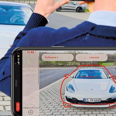 Es ist inzwischen geübte Praxis, Fahrzeugfotos mit künstlicher Intelligenz zu erstellen oder zu bearbeiten. Aber Achtung: Ab August 2026 unterliegen diese Bilder laut EU AI Act der Kennzeichnungspflicht und sind urheberrechtlich nicht schützbar. (Bild: Pixelconcept)