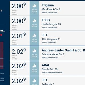 ... und in Altshausen (alle Baden-Württemberg).(Bild:  InfoRoad/Screenshot: Vogel Communications Group)