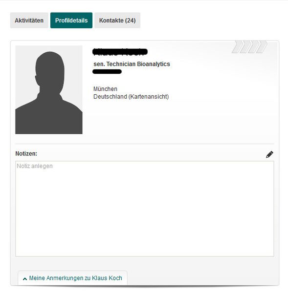 Dieser Screenshot zeigt, wie es auf Xing nicht gemacht werden sollte. Ein aussagekräftiges Profilbild ist wichtig um auf einer beruflichen Plattform ernst genommen zu werden. (Screenshot: Xing)