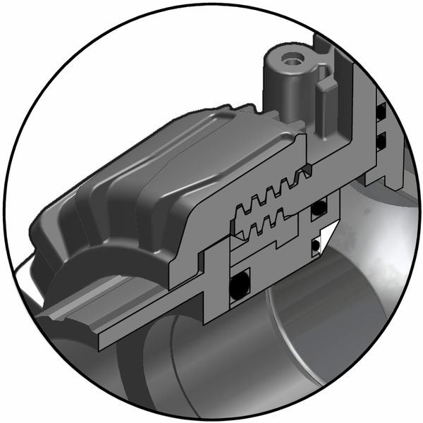 Der gesicherte Dichtungsträger mit dem patentierten Kugelsitz mit „Seat Stop“-Funktion  (Bild: Akatherm FIP)
