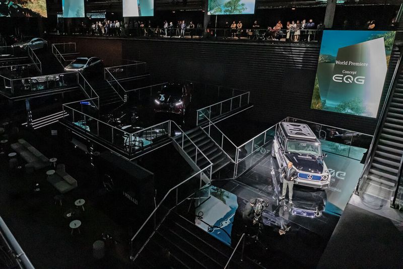Auf der IAA 2021 entwickelte Mercedes-Benz ein neues Messe-Konzept.