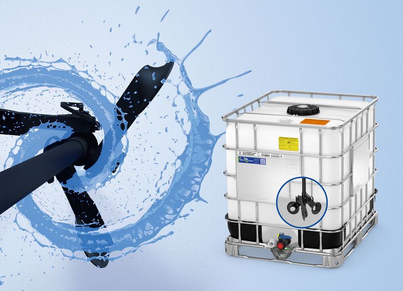 Mit dem Einweg-Rührwerk Impeller bietet Schütz ein revolutionäres, in sich geschlossenes Konzept. Damit können viskose Füllstoffe effizient aufgerührt und homogenisiert werden – ganz ohne die marktüblichen Kontaminationsrisiken. (Bild: Schütz)